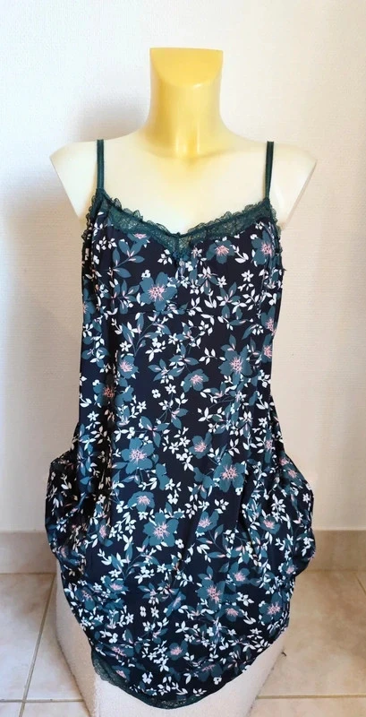 Sexy dark green lace microfiber chemise T38/40 - RougeGorge – photo 2
